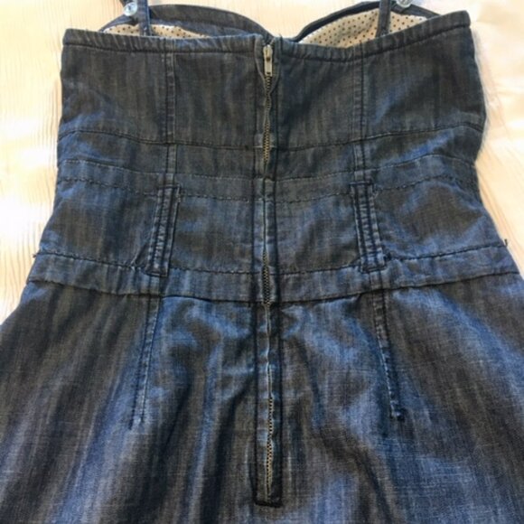 RARE Vintage Miss Sixty denim dress 100% cotton with built in bra size xs - Picture 6 of 16